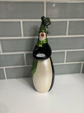 Pier one Penguin Holiday candleholder Figurine - Home Holiday